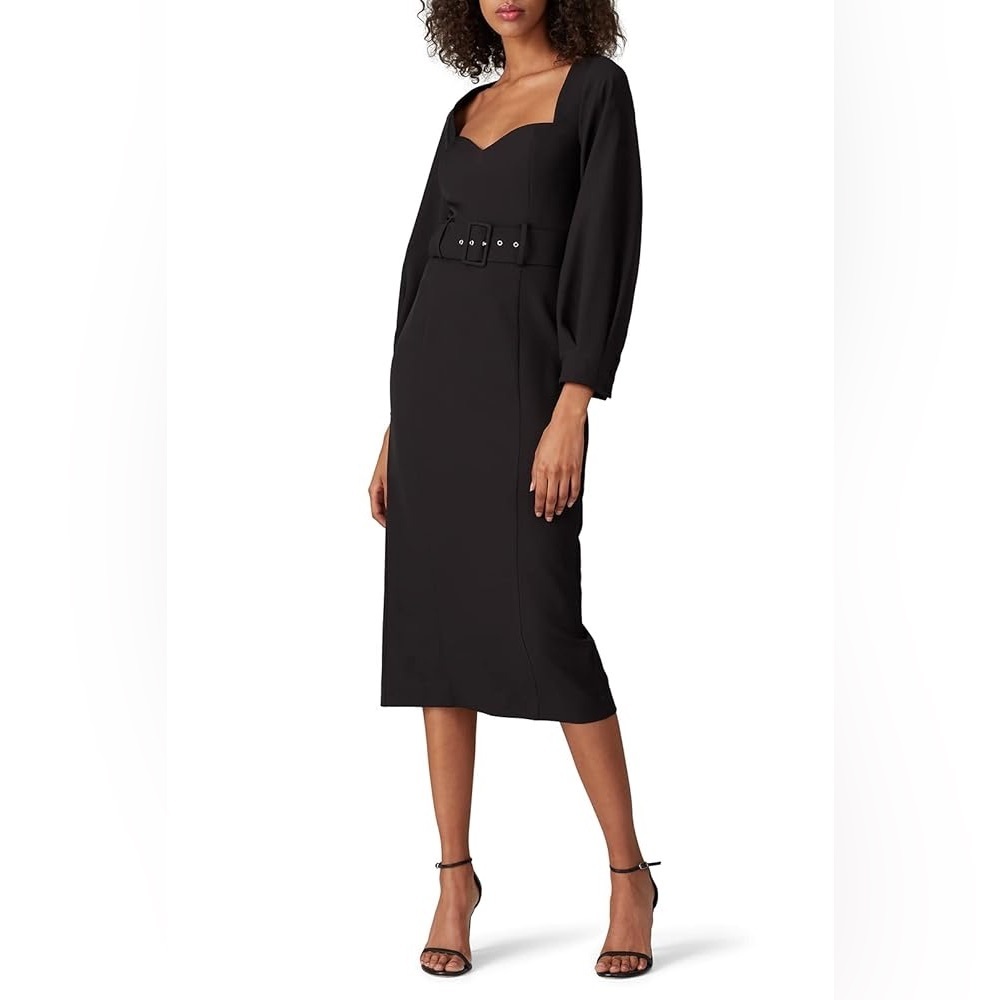 Fame And Partners The Maiden Dress Midi Sweetheart Sheath